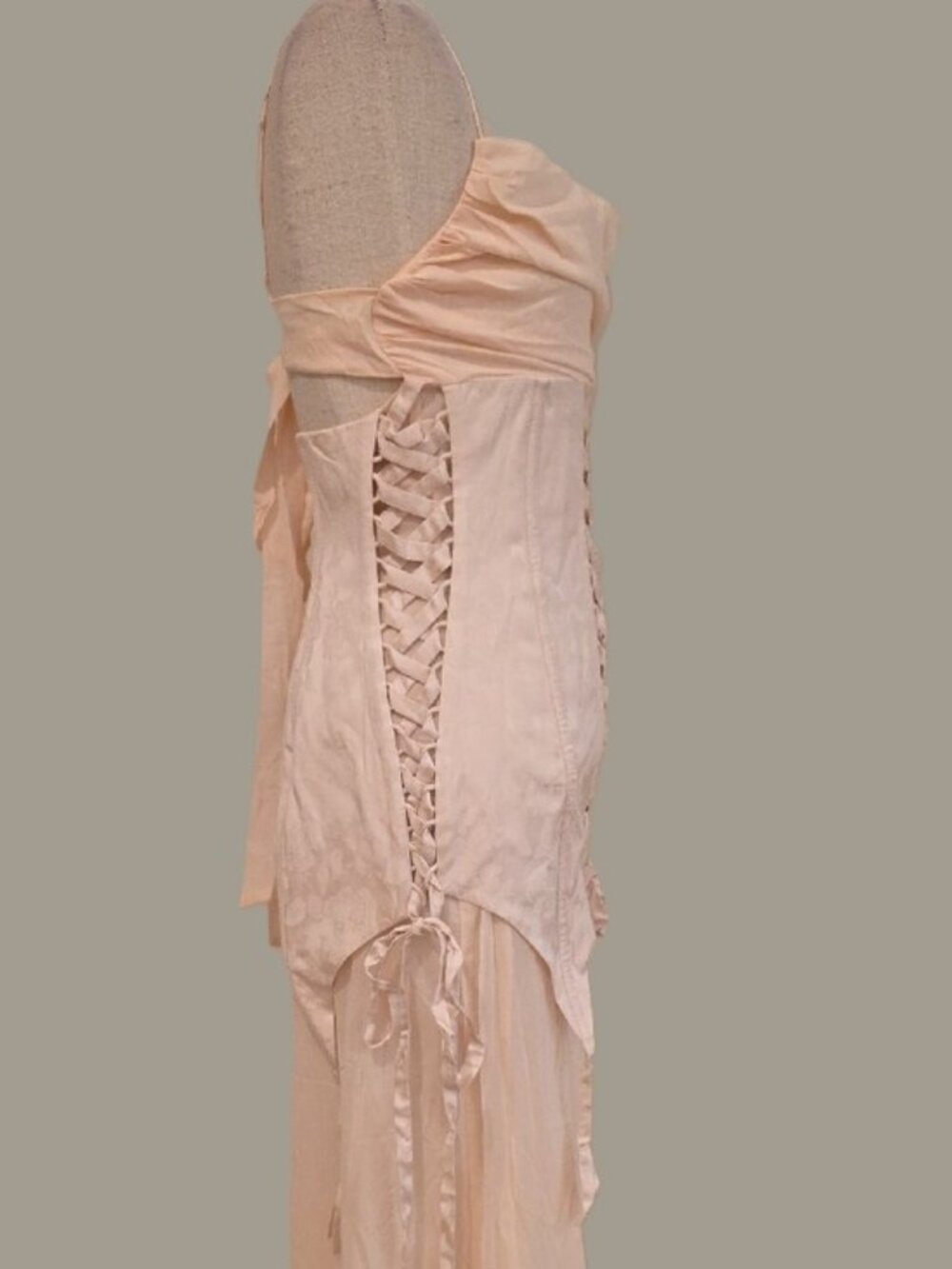 NEW RARE $729 FOR LOVE AND LEMONS VIOLETTE CORSET GOWN DRESS IN PINK SIZE 2 - Picture 5 of 12